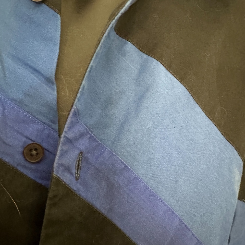 Armani Exchange Diagonal Patchwork Shirt Small Ge… - image 2